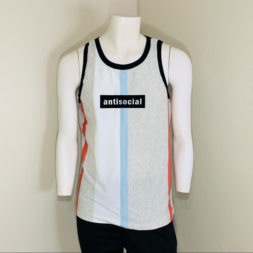 VIX POPULI Mens Anti Social Tank Top